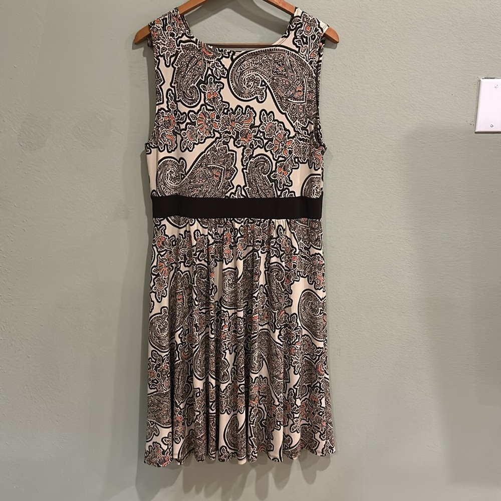 Michael Kors Sleeveless Paisley Dress Women’s Size L/G - Picture 9 of 11
